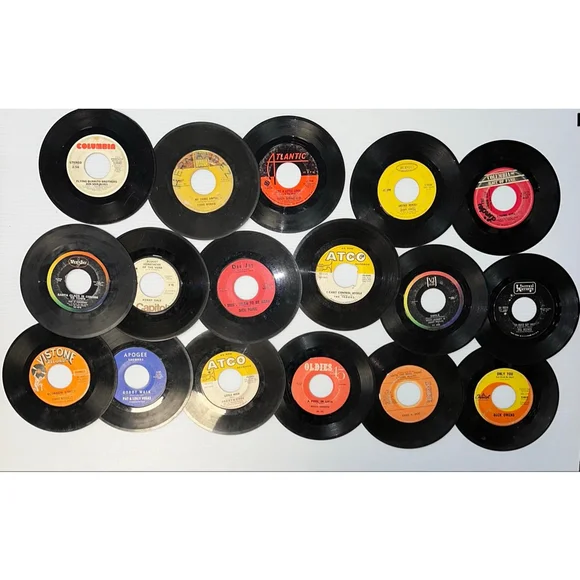Lot of 17 Vintage Assorted Bundle Multi-color 45 RPM Vinyl Records Untested 7 in - Picture 2 of 9